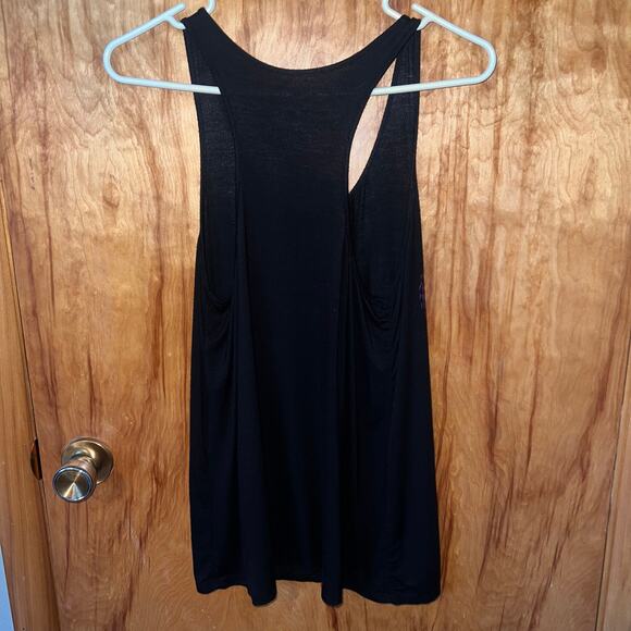 Black Sleeveless Rainbow Mermaid Shell Swimsuit Bathing Suit Cover Up Size Large - Picture 2 of 6